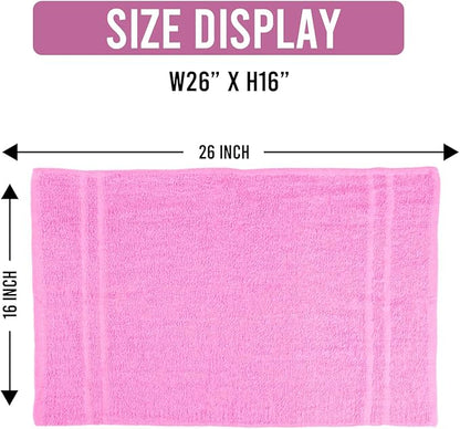 Hand Towels (Pack of 40) Pink Economy Towels Salon Towels - 100% Cotton Spa Towel – 16 x 27 Inches Highly Absorbable, Facial, Gym, Hair, Face Towels Bulk