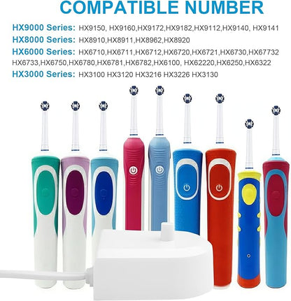 Charger Base Replacement for Philips Sonicare Electric Toothbrush 4100 5100 6100 6500 7500, HX6100 HX6240 HX6240-05 HX6250 HX6530 HX6610 HX6730 HX684a HX686p, Waterproof Power Cord