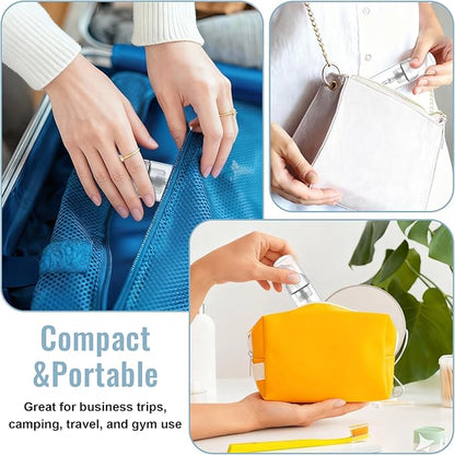 5 Pack 2 oz Travel Foam Pump Bottle, 60 ml Foam Dispenser, Clear PET Foaming Pump Bottle for Hand Soap, Shampoo, Hair Mousse, Self-Tanner, Facial Cleansers (5, Transparent)