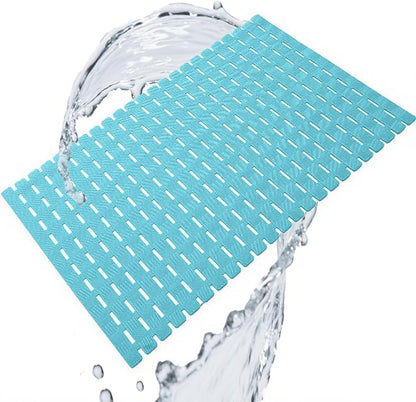 Modern Simplicity Family Expenses Bathroom Bathtub Floor Non-Slip mat with Drainage Hole with Sucker Shower Bathroom Foot pad (Sky Blue)