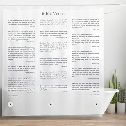 Eco-Friendly Recycled PEVA Shower Curtain Liner – Waterproof, Sustainable, Non-Toxic Shower Curtain Liner, NOT Made in China - 72x72IN, 4G – NIV Holy Bible