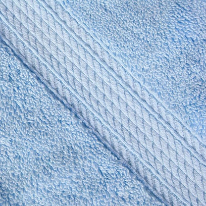 Superior Egyptian Cotton Pile 3 Piece Towel Set, Includes 1 Bath, 1 Hand, 1 Face Towel/Washcloth, Ultra Soft Luxury Towels, Thick Plush Essentials, Guest Bath, Spa, Hotel Bathroom, Light Blue