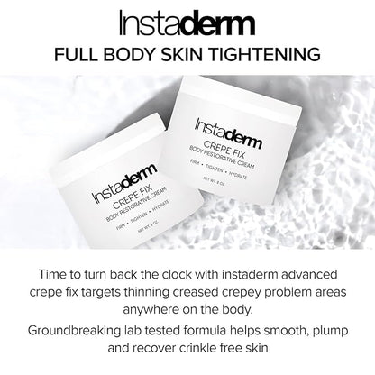 Crepe Fix Body Restorative Cream – Anti-Aging Wrinkle Cream, Support Skins Natural Elastin & Collagen Production to Restore, Lift, Tighten, Hydrate & Smooth Thinning Aged Crepey Skin. 8OZ
