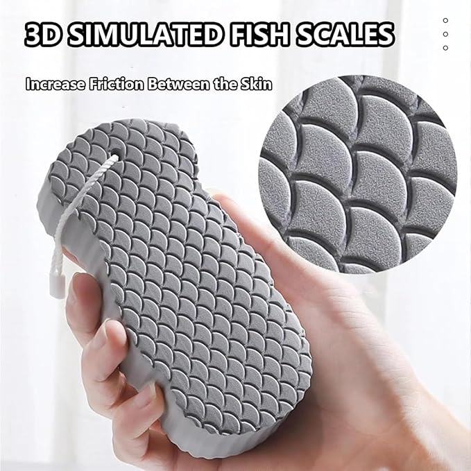 Magic Exfoliating Bath Sponge, 3D Super Soft Exfoliating Bath Sponge, Gentle & Effective Exfoliation, Highly Absorbent Design for Convenience and Durability (4PCS)