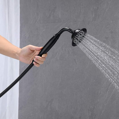Tub Filler Freestanding Bathtub Faucet Black Floor Mounted Brass Bathroom Tub Faucets with Hand Shower