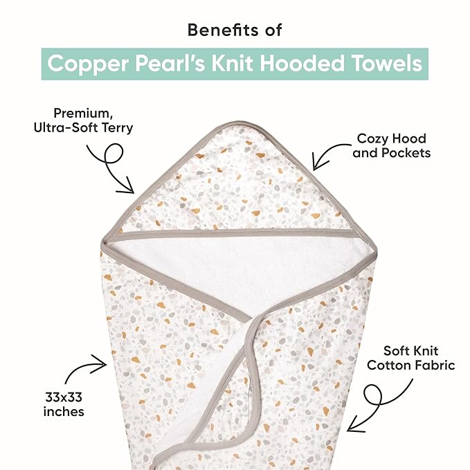 Copper Pearl Hooded Bath Towels Premium Knit/Terry Cloth Baby Towels with Hood, Pockets, and Cool Designs - Great to Gift and Make Bath Time Fun - Baby Bath Towel, Patriot