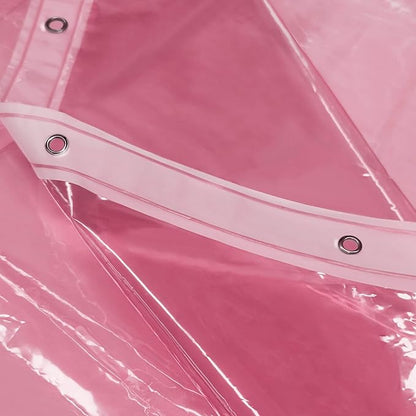 Barossa Design Clear Pink Long Shower Curtain Liner 78" Height - 3 Magnets & Waterproof Lightweight PEVA Shower Liner for Bath Tub, PVC Free, Metal Grommets, Clear Pink, 72x78