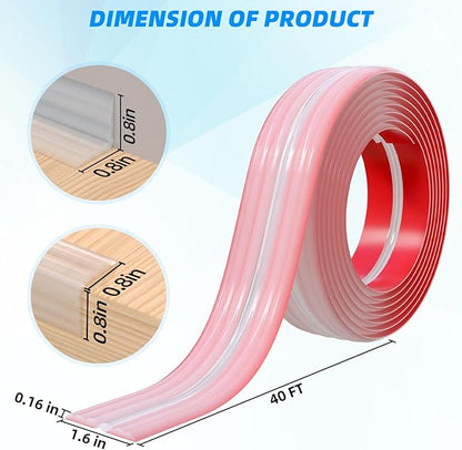 40FT Flexible Wall Corner Protector Moulding Trim, Peel and Stick Inside & Outside Wall Corner Guards Edge Protector,Self Adhesive Molding Trim Strip for Edge Ceiling