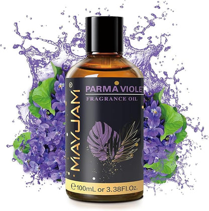 MAYJAM 100ML/3.38FL.OZ Parma Violet Fragrance Oils with Glass Dropper, Essential Oils for Diffusers for Home, Long Lasting Scented Oils for Diffusers Soap Candle Making