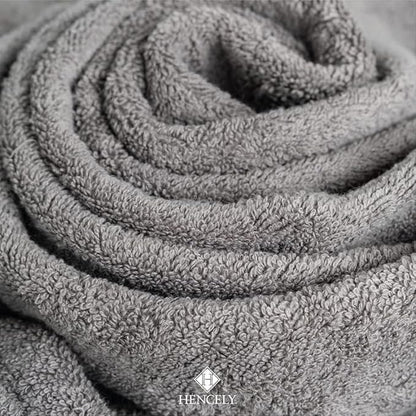 Hencely Premium Bath Towel Set of 4-28x58 Inches - High Absorbency, Quick Drying - 100% Soft Turkish Cotton Towels - Ideal for Home, Bathroom, Hotel, Spa, and Gym - Gray