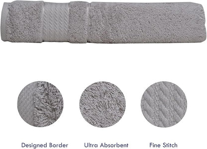 Melissa Linen, 4 Piece Washcloth Set, 100% Turkish Cotton Towels for Body and Face, 12 in x 12 in, Absorbent, Quick Dry, Durable and Soft, Baby Washcloths, Wash Rags for Kitchen, Steel Grey