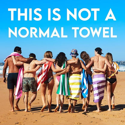 Dock & Bay Beach Towel - Quick Dry, Sand Free - Compact, Lightweight - 100% Recycled - Includes Bag - Cabana - Set G (4), Extra Large (200x90cm, 78x35)