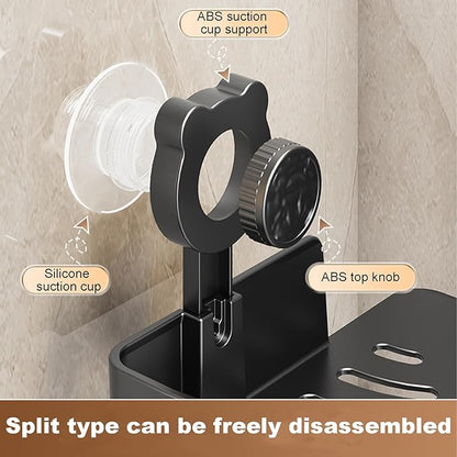 Corner Shower Shelf,No-Drill Wall-Mounted Bathroom Organizer With Hooks,Waterproof Storage Rack
