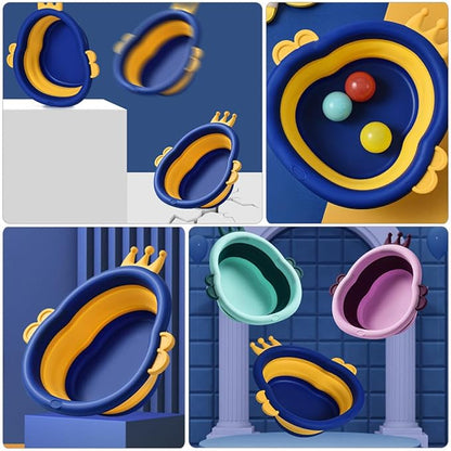 Portable Cartoon Washbasin for Lightweight Foldable PP Basin with Smooth Safe Surface Clean Bath Tub for Newborn Boys