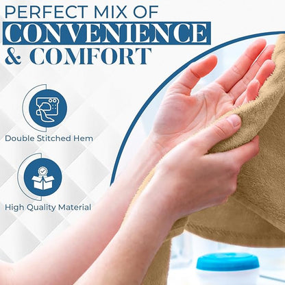 DAN RIVER 6-Pack Premium Hand Towels (16x28 Inches) - 100% Cotton, Ultra Soft, Lightweight, Highly Absorbent Towels for Bathroom, Spa, Gym, Salon, Hotel, and Travel - 550 GSM – Tan