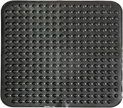 ENKOSI Extra Large Square Non Slip Shower Mat - 31 x 31-inch XL Bathroom Shower Mat - Square Shower Matts for Shower Stall Floors | Secure Suction Cups and Drain Holes (31x31 Black)