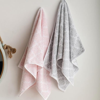 Vie Triomphe Facial Towels Washcloth (2 Pieces Love Letter Face Towel) Hand Towels Bathroom Decor 13x29 Inch Cotton Soft Absorbent Spring Summer Decorative Hand Towels for Bathroom Kitchen