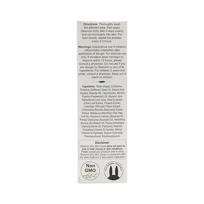 Oleavicin Organic Extra Strength Anti-Itch Cream for Dry, Itchy Skin Relief – Natural Fungal & Rash Treatment with Olive Leaf Extract – Fast-Acting, Long-Lasting Itch Relief
