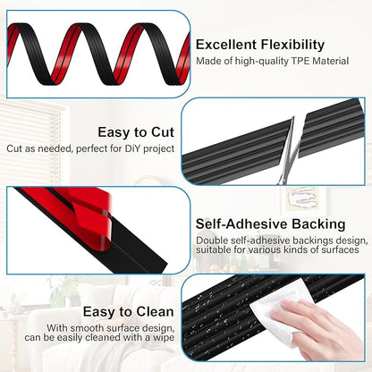 40FT Flexible Wall Corner Protector Moulding Trim, Peel and Stick Inside & Outside Wall Corner Guards Edge Protector,Self Adhesive Molding Trim Strip for Edge Ceiling