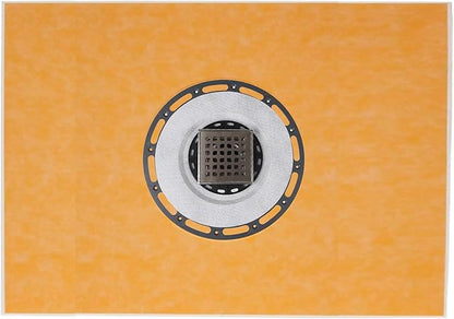6-Inch Square Shower Drain with Bonding Flange - Durable Stainless Steel Shower Drain Flange Kit for Quick Drainage, Easy Installation, Ideal for Bathroom & Wet Area Renovations