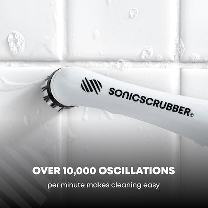 Household Cleaning Brush - Electric Scrubbing Brush - Home, Kitchen & Bathroom - Removes Mould & Cleans Grout (Washing-Up System)
