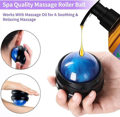 3 Pack Massage Oil for Massage Therapy,Sore Muscle Arnica Oil & Relaxing Lavender Oil & Ginger Oil Lymphatic Drainage & Massage Ball,Spa Massage Christmas Gifts for Men,Stocking Stuffers for Women