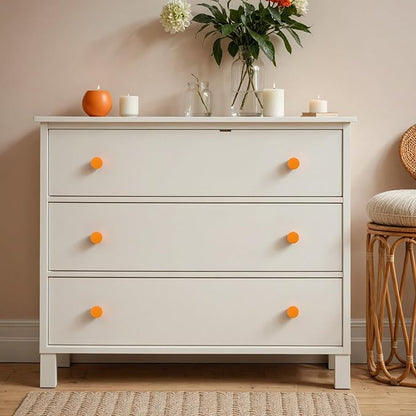 Ravinte 1 Pack Cabinet Knobs Orange Kitchen Cabinet Knobs Round Dresser Drawer Pulls Closet Door Pulls 1-1/5 Inch