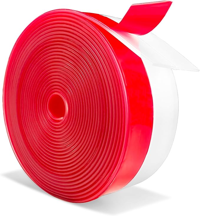 Wide Silicone Weather Stripping, 2 inch (W) x 20 Ft (L) Door Draft Stopper, Silicone Seal Strip for Doors Windows and Shower Glass Gap, Clear