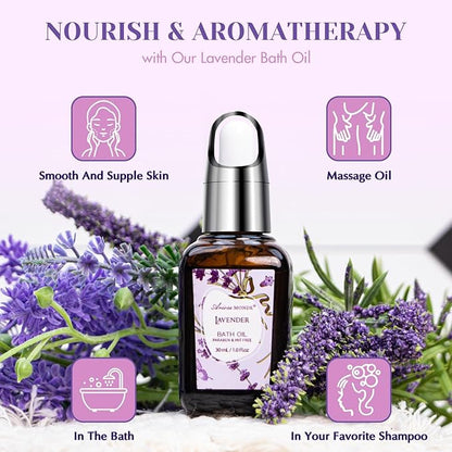 Bath Gift Baskets for Women, Lavender Relaxing Spa Gifts, Bath Spa Gift Basket for Women, Self Care Gifts, Care Package, Home Spa Products, Birthday Gifts , Gifts for her