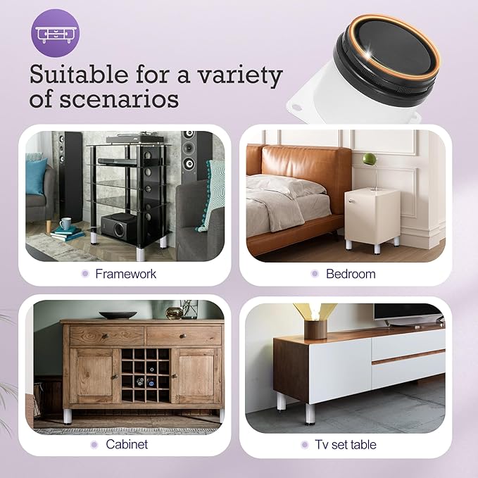 2 Inch Metal Furniture Legs Stainless Steel Adjustable Legs White Metal Legs Round Cabinet Legs for Coffee Table Cabinet Desk Sofa Shelves, Pack of 4