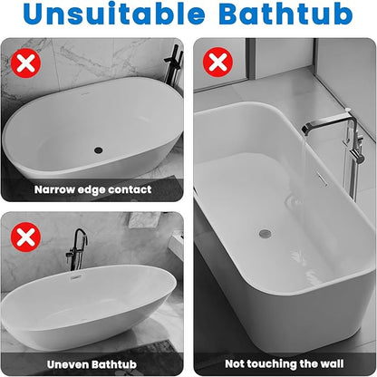 Shower Splash Guard Kit,Large Size Bath tub Corner Splash Guards Keep Water in Shower Bathroom Accessories with Self-Adhesive Suitable for Showers, Bath tubs, Kitchen Sinks (9.25"x9.25")