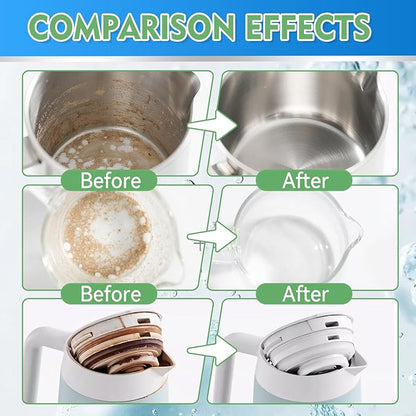 Kettle Descaler Tablet, 20 Pack Kettle Cleaner Removes Hard Water Buildup, Efficient Water Bottle Cleaning Tablets, Limescale Remover Tablet For Kettles, Coffee Machines, Shower Heads