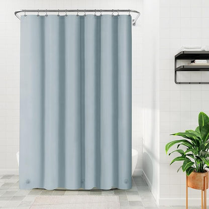 Barossa Design Shower Curtain Liner - Premium PEVA Shower Liner for Bathroom, BPA & PVC Free, No Chemical Smell, Lightweight Standard Size Bath Curtain with 3 Magnets, Metal Grommets - Stone Blue