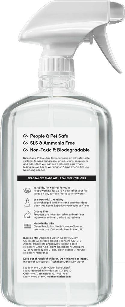 Clean Revolution SuperCharged All Purpose Cleaner Refill Supply, Non-Toxic, Eco-Friendly & Plant-Based, Ready to Use, Lily & Green Tea, 18 oz (Pack of 1)