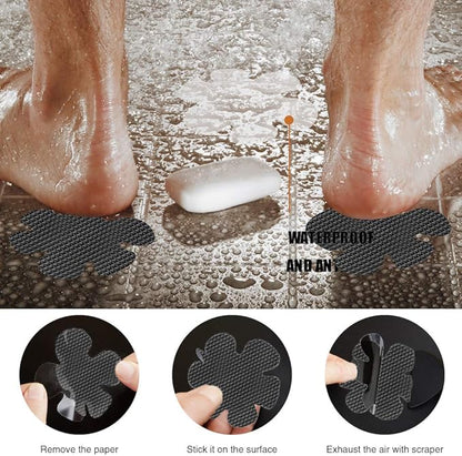Bathtub Stickers Non-Slip, 24PCS Safety Shower Treads Adhesive Appliques with Premium Scrape (Black)