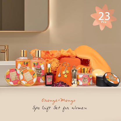 Christmas Gifts for Women Gift- 23-Piece Bath & Body Gift Basket Set for Women, Bath Gift Set, Spa Gift Baskets | Mothers Day Gifts for Mom, Valentine's, Birthday Gifts, All Occasion Present for Her
