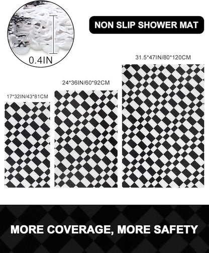 Bathtub Mat Non Slip - Anti Slip Shower Mat, Quick Drying Bath Tub Mats, Soft PVC Loofah Foot Massage Mat, Bath Mat for Shower, Tub, Bathroom, Floor, Kitchen, Pool, Hotel