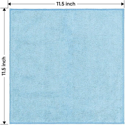HOMEXCEL Blue Microfiber Cleaning Cloth 20 Pack 11.5 x 11.5 inch Microfiber Towels for Cars Ultra Absorbent Car Washing Cloth Lint Free Streak Free Cleaning Rags for Car, Kitchen Window