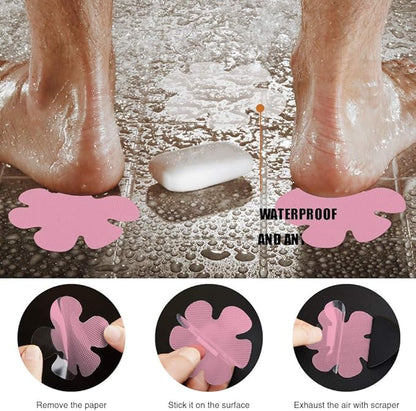 Bathtub Stickers Non-Slip, Safety Shower Treads Adhesive Appliques with Premium Scrape (Pink)