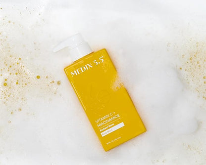 MEDIX Radiant Glow Vitamin C Body Wash W/Niacinamide | Citrus Scented Gentle Body & Face Cleanser For Women, Men, Dry Skin, & Smoother-Looking Skin | Removes Dirt, Oil, & Impurities, 3PC Travel Size