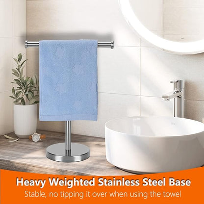 Towel Rack Hand Towel Stand, Bathroom Hand Towel Holder Stand with Heavy Base, SUS304 Stainless Steel Brushed Nickel