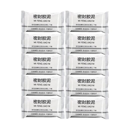 New Type 10 White Seal Putty Waterproof Duct Seal Repair Sealing Clay, Quick Mending Mud for Drain Connection, Wall Hole, Air Conditioning Hole