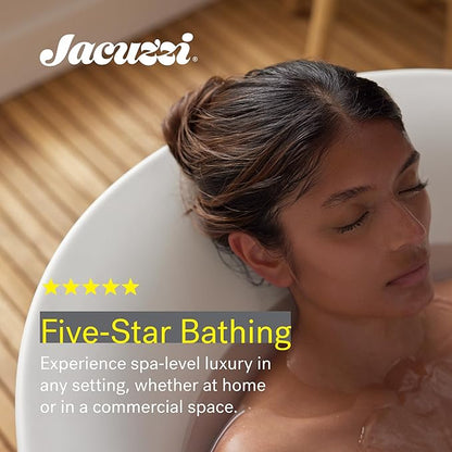 Jacuzzi SIGNATURE Acrylic Drop-In Bathtub, Soaking Sanctuary, Slip Resistant, Left Drain Placement, 72" (L) x 36" (W), Rectangle, 3-Tile Flange, Oyster