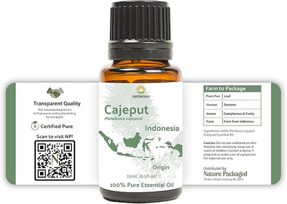 Cajeput Essential Oil (2lbs) - Direct from Central Java, Indonesia - Essential Oils for Diffusers Aromatherapy; Essential Oils for Body; Massage Oils | 100% Pure Therapeutic Grade