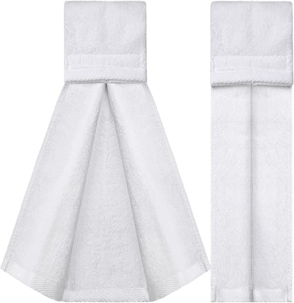 Shimeyao 2 pcs 2 Pcs Cotton Sports Football Towel with Closure Pitching Football Sweat Towel for Sports Gym Men Women Accessories(White,Classic)