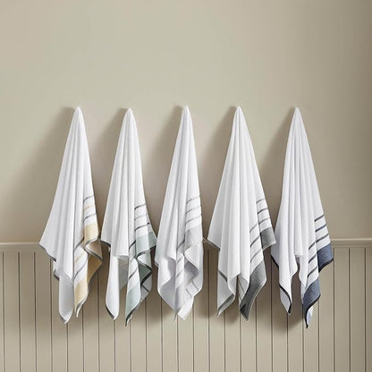 Great Bay Home Decorative Oversized Bath Sheet Set - Luxury Cotton 2 Pack 68x35 Extra Large Towels - Luxurious, Ultra-Soft, Durable Towels for Bathroom Decor (Eucalyptus/Grey)