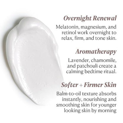 Nakery SkinRecovery Relaxing Magnesium Balm - Skin Tightening Cream for Body with SepiLift & Retinol - Muscle Balm with Melatonin for Restful Sleep - Hydrating Dry Skin Cream with Shea Butter