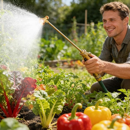 Hose Nozzle, Heavy Duty High Pressure Adjustable, Garden Spray Nozzle Hose Attachment for Plant Watering, Seedling Cultivation, Flower Care, Pet Showering, Irrigation, Lawn