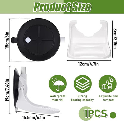 Shower Foot Rest for Shaving Legs Foldable Pedicure Stand with Powerful Suction Cup Reusable Non-Slip Foot Stand Suitable for Inside Bathroom Shower Space-Saving Easy Installation