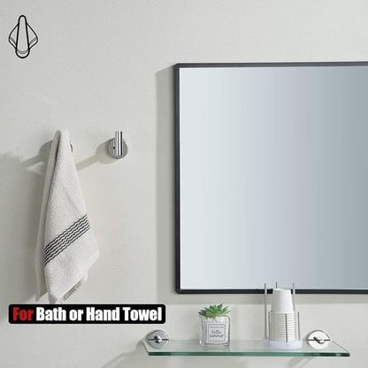 JQK Bathroom Hardware Towel Bar Set, 5-Piece Bath Accessories Set Polished Chrome Wall Mount Includes 24 in Towel Bar, 9 in HT Bar, TP Holder, Towel Hook x 2, BAS105-CH